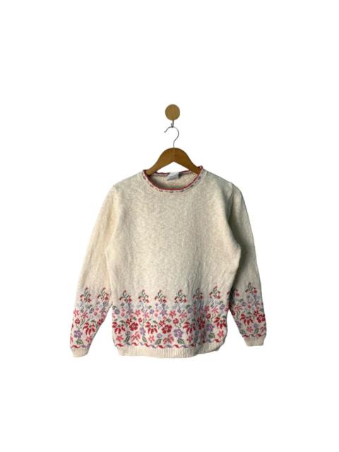 Other Designers Vintage 80s Laura Ashley Knit Sweater Floral Knitwear knit