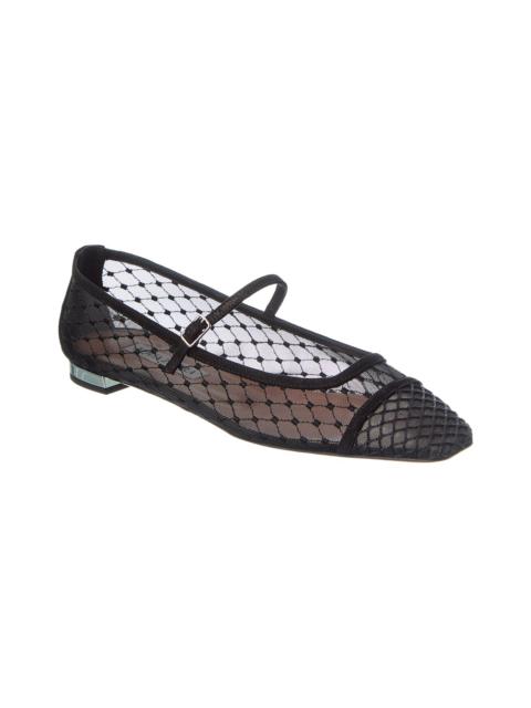 AQUAZZURA Aquazzura Juliette Mesh & Suede Ballerina Flat