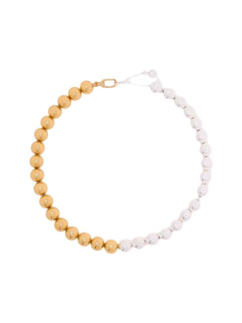 maje maje Two-tone pearl necklace in Golden /Silver at Nordstrom