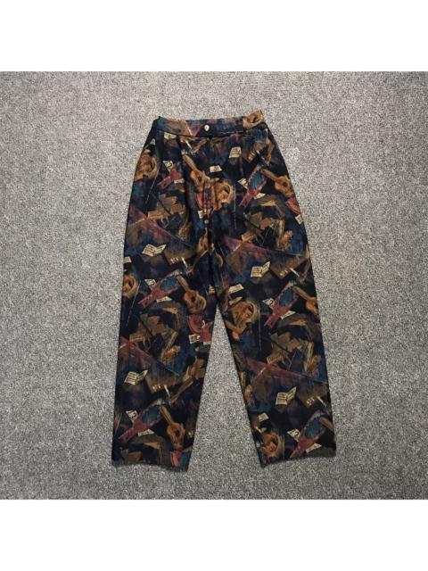 Other Designers Vintage Corduroy Baroque Style Printed Japanese Pants