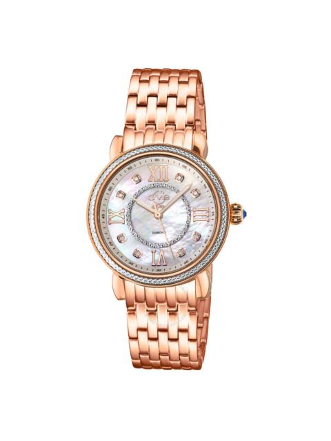 Other Designers GV2 by Gevril Marsala Diamond Mother of Pearl Dial Ladies Watch 9863B