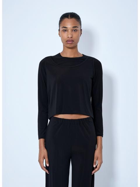 ISSEY MIYAKE Issey Miyake Women Long Sleeve Cropped Top