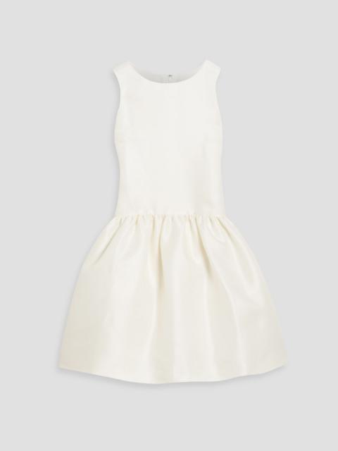 Oscar de la Renta Gathered duchesse silk-satin dress