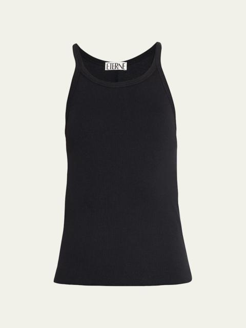 ÉTERNE Cropped Rib Tank Top