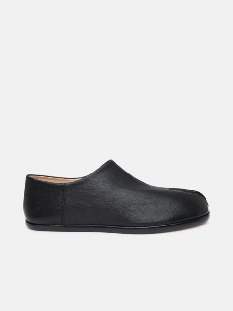 Maison Margiela TABI LOAFERS IN BLACK LEATHER