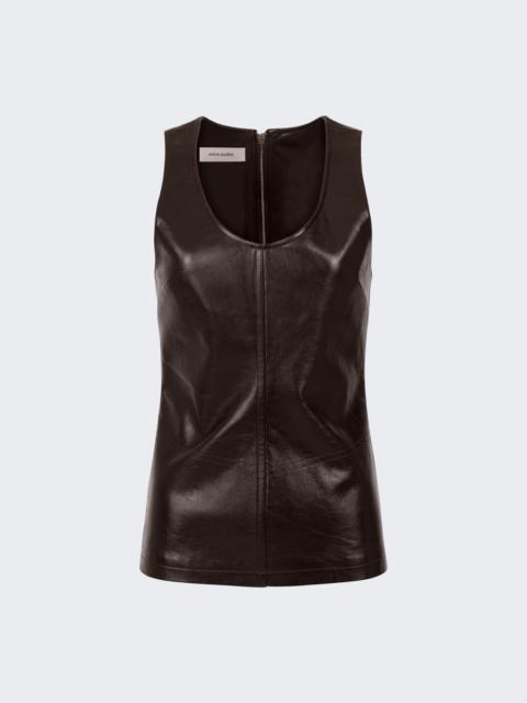 entire studios Leather Tank Dark Brown