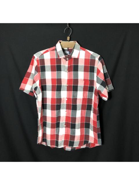 Other Designers Rare! Takeo Kikuchi Sashiko Style Checkered Shirt