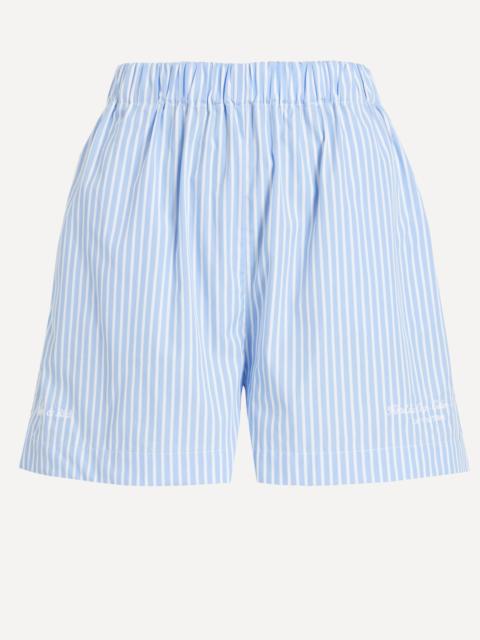 Sporty & Rich Eden Script Poplin Shorts