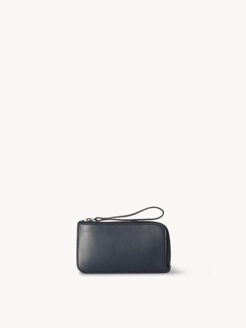 The Row Zipped Wallet in Leather