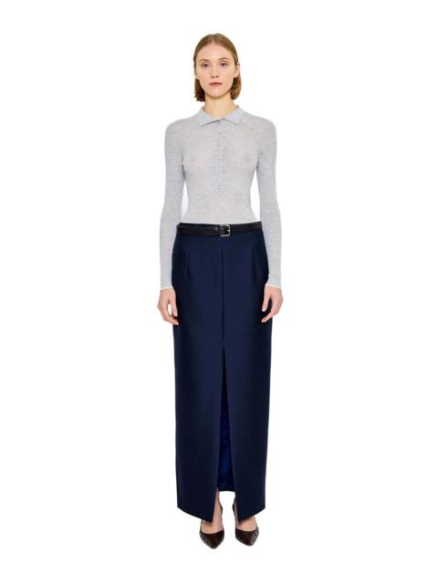 arch4 MAJA RIBBED ORGANIC CASHMERE POLO SHIRT