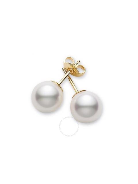 MIKIMOTO Mikimoto Mikimoto White Akoya 5-5.5mm "A" Pearl Studs - PES501K