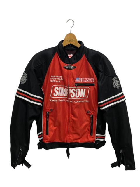 Offer‼️Vintage Simpson Racing Motorsport Biker Jacket