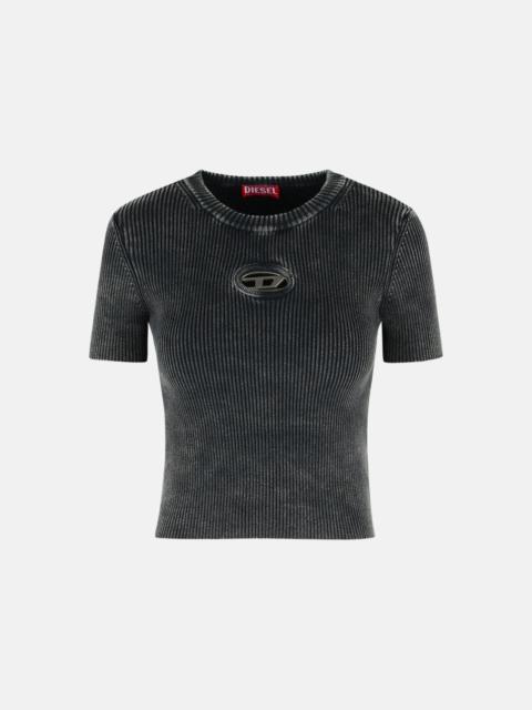 Diesel 'M-ANCHOR' BLACK COTTON T-SHIRT