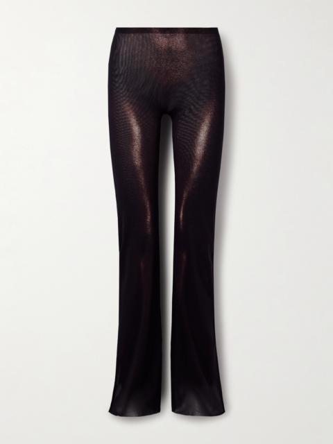 Jean Paul Gaultier Body Dust Trompe L'oeil Printed Mesh Straight-leg Pants