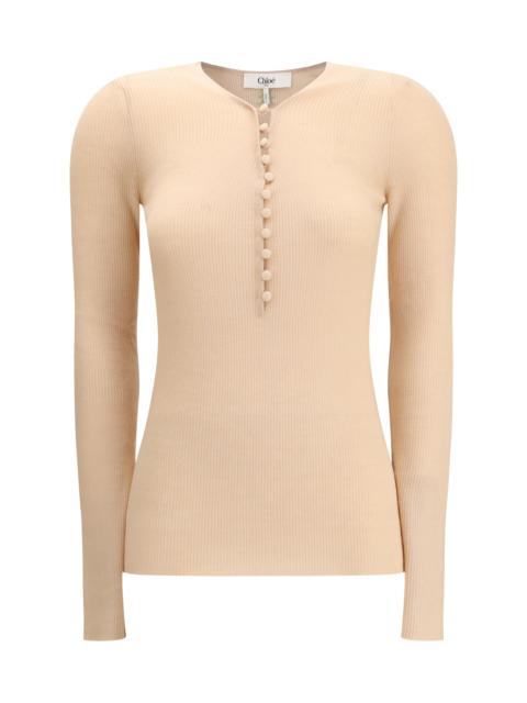 Chloé Chloé Women Merino Wool Henley Sweater