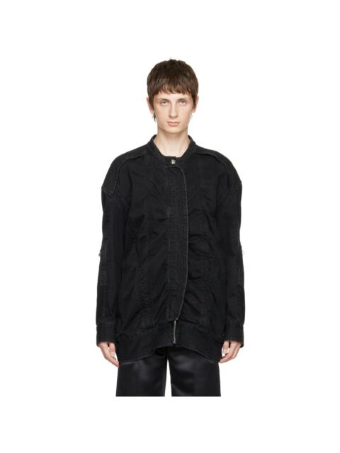We11done Black Bomber Denim Jacket