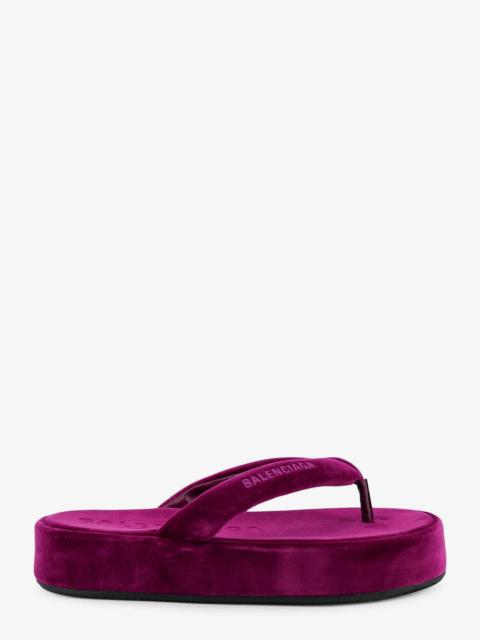BALENCIAGA Balenciaga Jet Lag Stretch Velvet Sandals Purple
