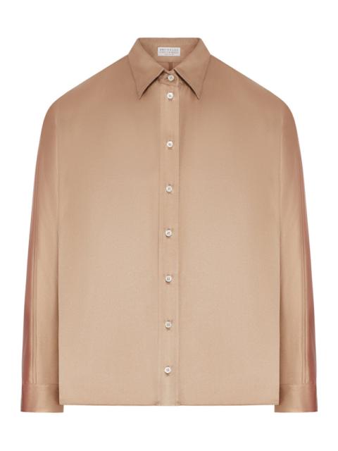 Brunello Cucinelli Brunello Cucinelli Women Stretch Silk Satin Shirt With Mobile