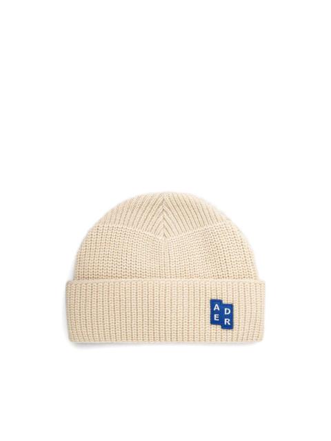 ADER error ribbed-knit logo beanie