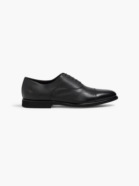 Santoni Darian textured-leather Oxford shoes
