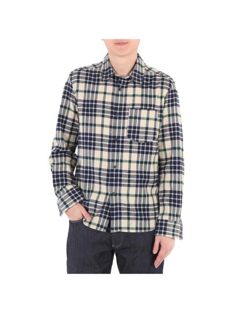 A.P.C. A.P.C. Men's Ecru John Checked Overshirt