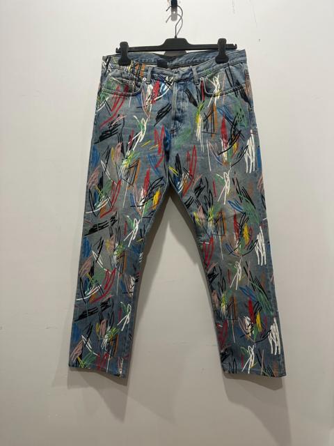 Dior Dior Homme 15SS Graffiti Paint Denim Pants