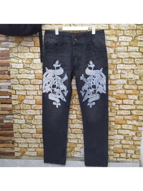 Other Designers Japanese Brand - YULETIDE JUBILATION SKULL DENIM OVERSIZED POCKET (D175)