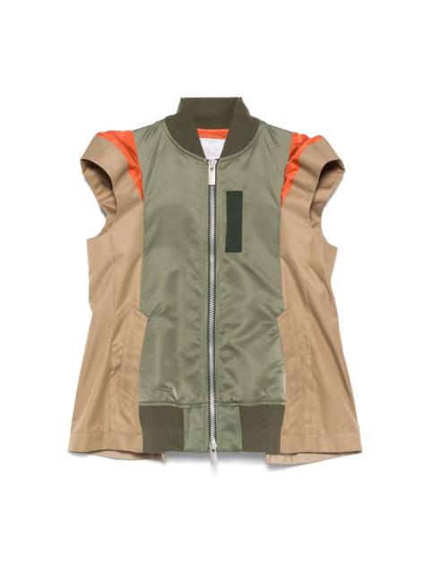 gabardine twill gilet