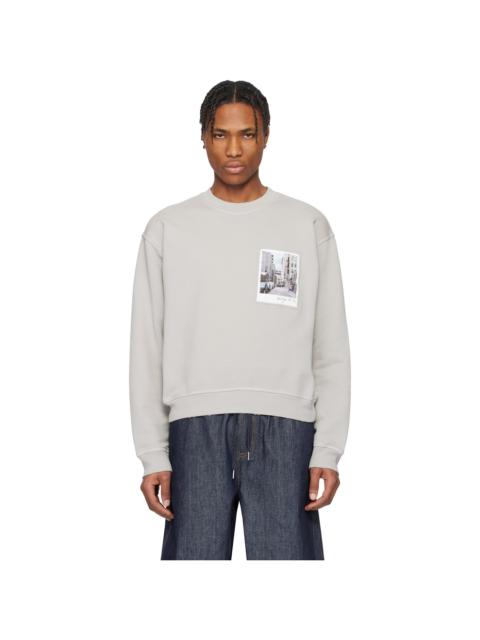 Helmut Lang Gray Dumbo Postcard Crewneck Sweatshirt