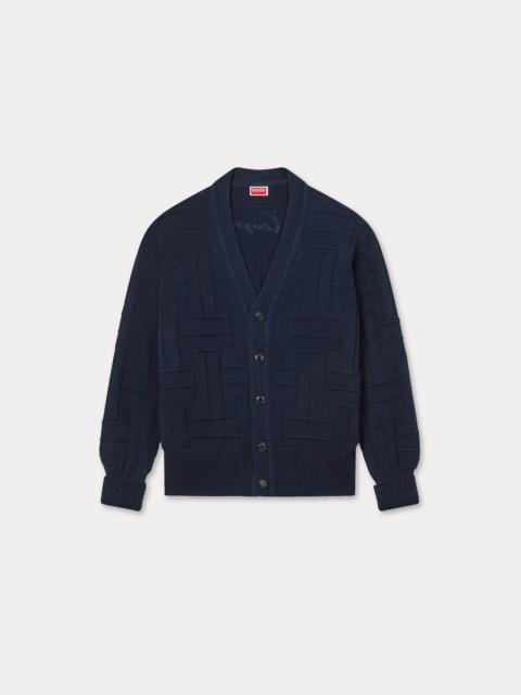 KENZO 'KENZO Weave' embroidered cardigan in cotton