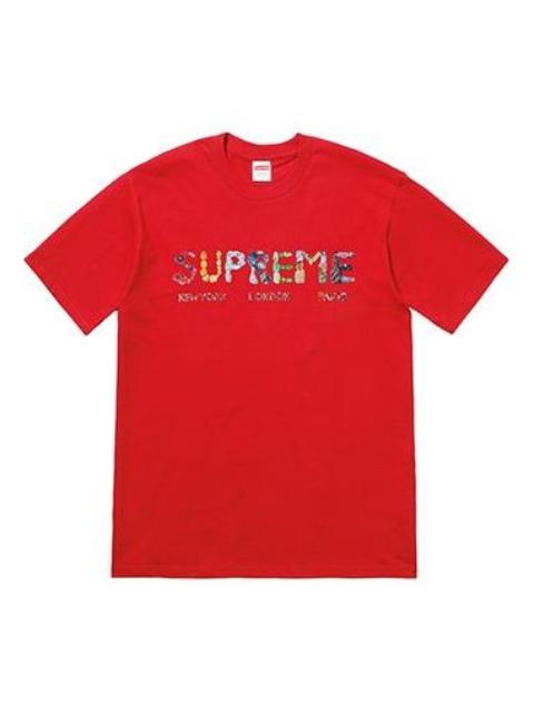 Supreme SS18 Rocks Tee Red Alphabet Logo Short Sleeve Unisex SUP-SS18-482