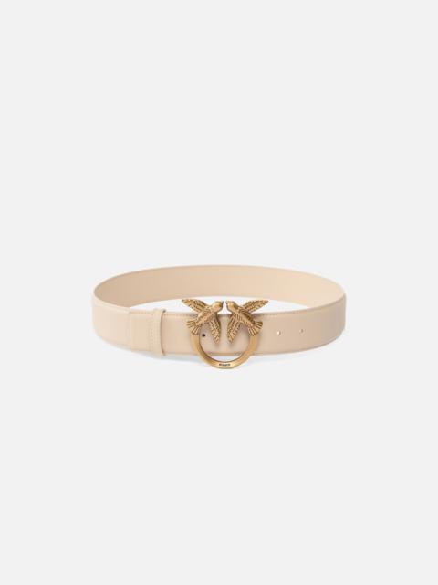 PINKO LOVE BIRDS HIGH LEATHER BELT 4CM