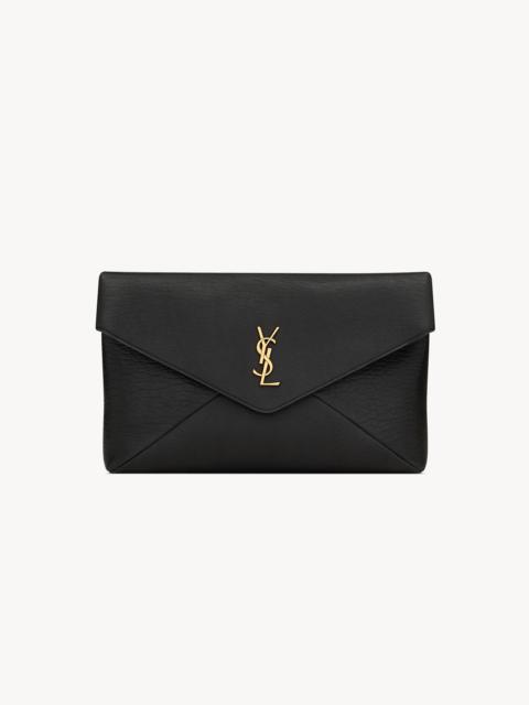 SAINT LAURENT CASSANDRE LARGE ENVELOPE POUCH IN LAMBSKIN