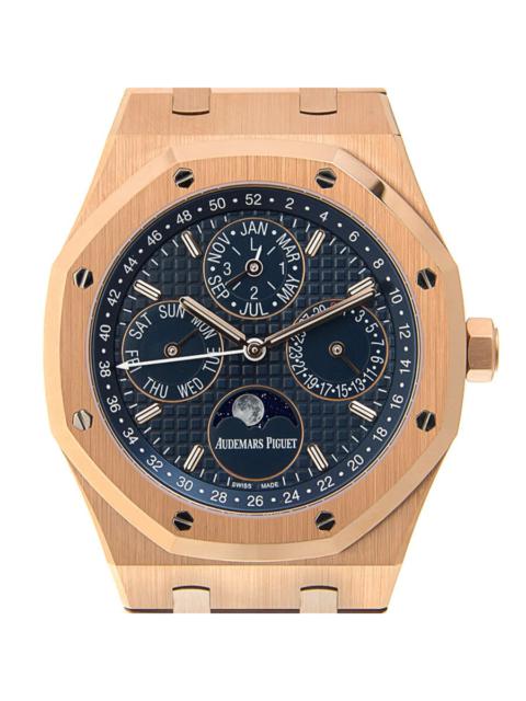 Audemars Piguet Audemars Piguet Royal Oak Prepetual Calendar Blue Dial Automatic Men's 18 Carat Pink Gold Watch 2657