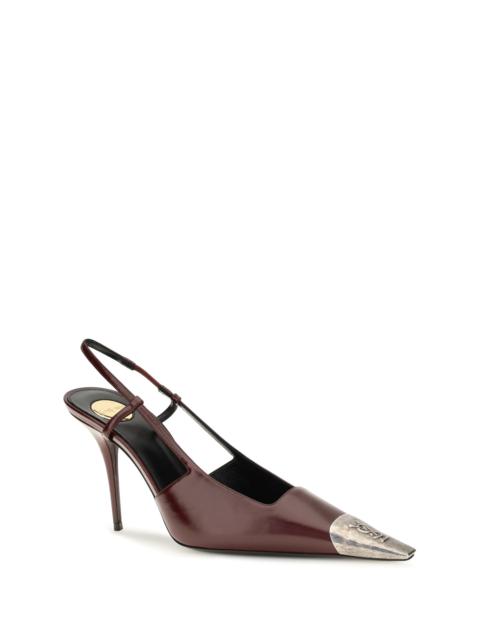 SAINT LAURENT Saint Laurent Jeanne Smooth Leather Pumps Vintage Bordeaux