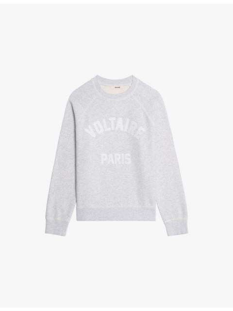 Zadig & Voltaire Branded-Print Relaxed-Fit Cotton-Blend Sweatshirt