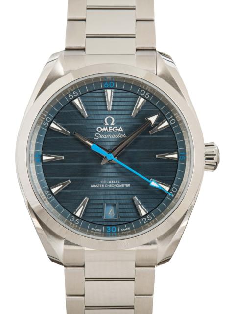 OMEGA Used Omega Seamaster Steel Aqua Terra 150M Blue Teak Dial