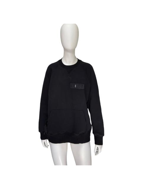 Dior x Sacai capsule logo sweater with side zippers
