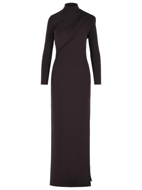 courrèges Courreges 'Twist' 'Burnt Red' Burgundy Viscose Maxi Dress Women