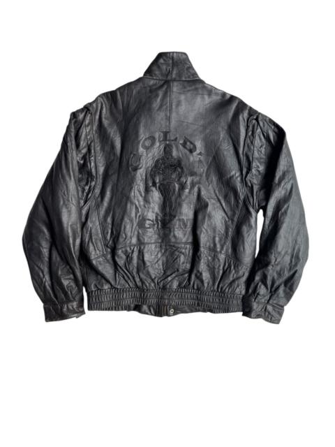 Other Designers VERY RARE VINTAGE JACKET LEATHER GOLD'S GYM BIG LOGO