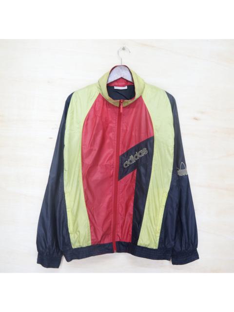 adidas Vintage 90s ADIDAS Big Logo Embroidered Multi Color Block Bomber Windbreaker Jacket