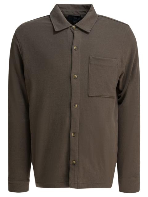 Vince Vince Cotton Suede Overshirt Jacket