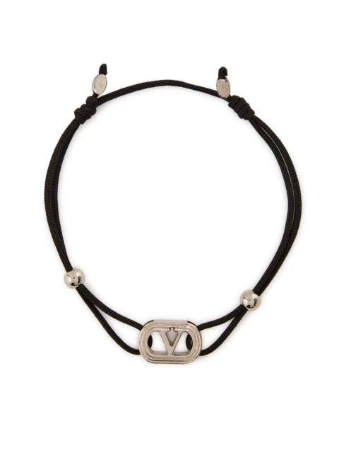 Valentino Valentino Garavani Vlogo Plaque Cord Bracelet