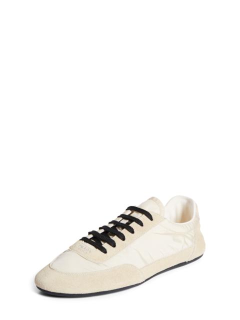 Prada Prada Collapse Mixed Media Low Top Sneaker in Avorio at Nordstrom