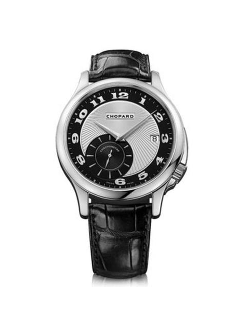 Chopard Chopard L.U.C Classic Twist Silver and Black Dial Black Leather Men's Watch 161888-1001