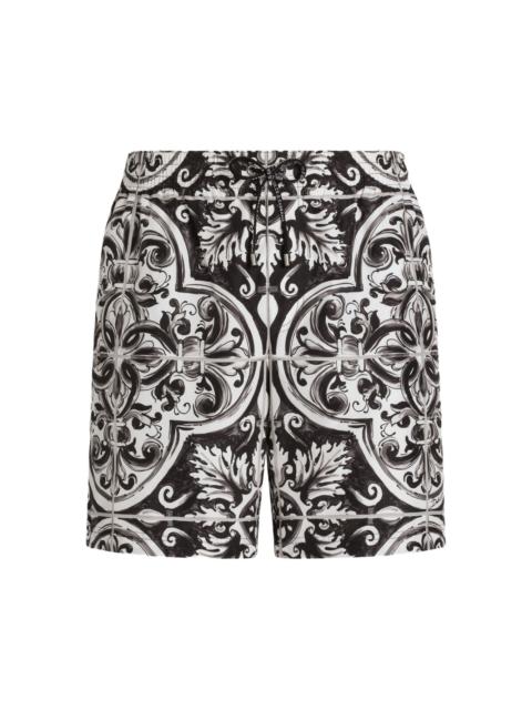 graphic-print swim shorts