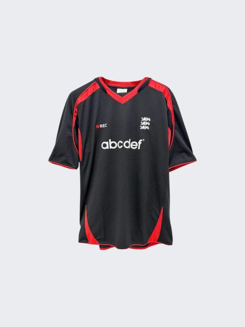 VETEMENTS Alphabet Football Jersey Black And Red