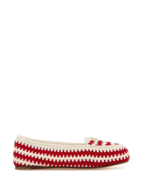 Prada Prada Women Embroidered Crochet Loafers