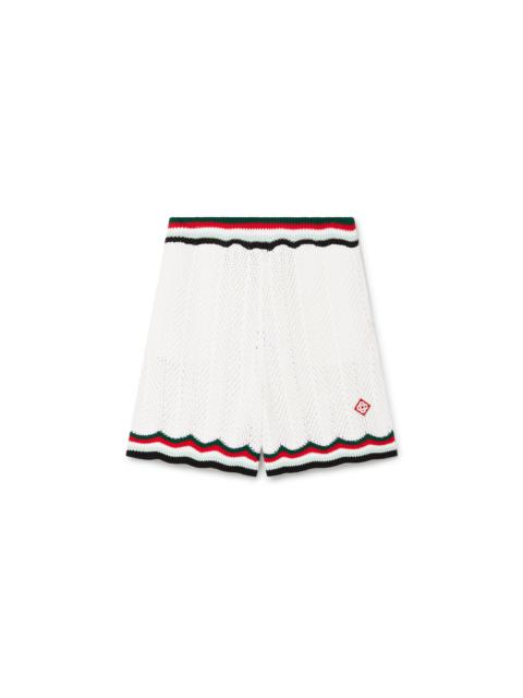 CASABLANCA Chevron Crochet Shorts | Casablanca Paris