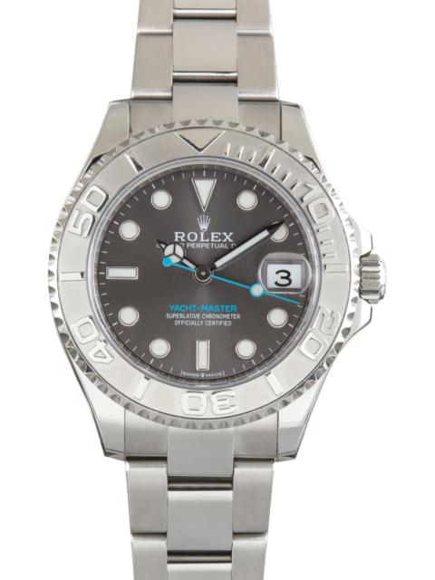 ROLEX Pre-Owned Rolex Yacht-Master 37 Platinum Bezel Ref 268622